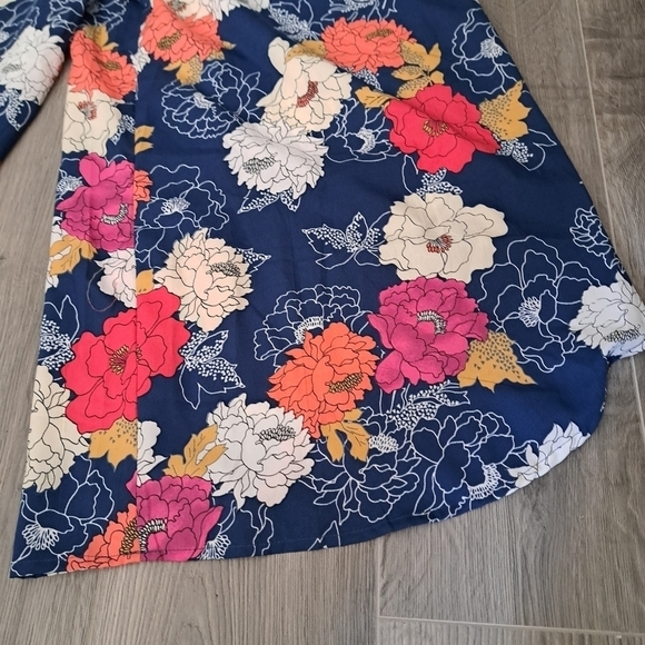 BAND OF THE FREE bold floral palazzo pant jumpsuit coastal lined padded top LG - Picture 8 of 10